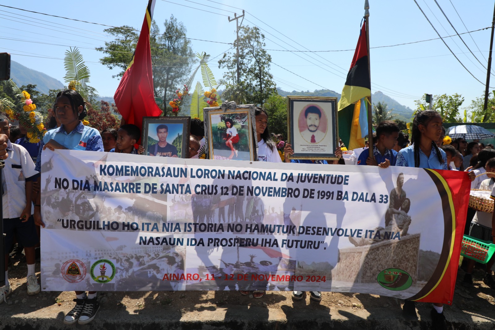 SEKRETARIU ESTADU ESJ-ESTV KOMEMORA LORON MASAKRE SANTA KRUZ NO SELEBRASAUN LORON NASIONÁL JUVENTUDE IHA AINARO